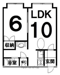 フラットアルバータ【2階】の間取り